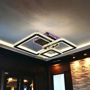 Lustra Led Kalista Black Cristal Rgb Echivalent 500W Chandeliers Crystal