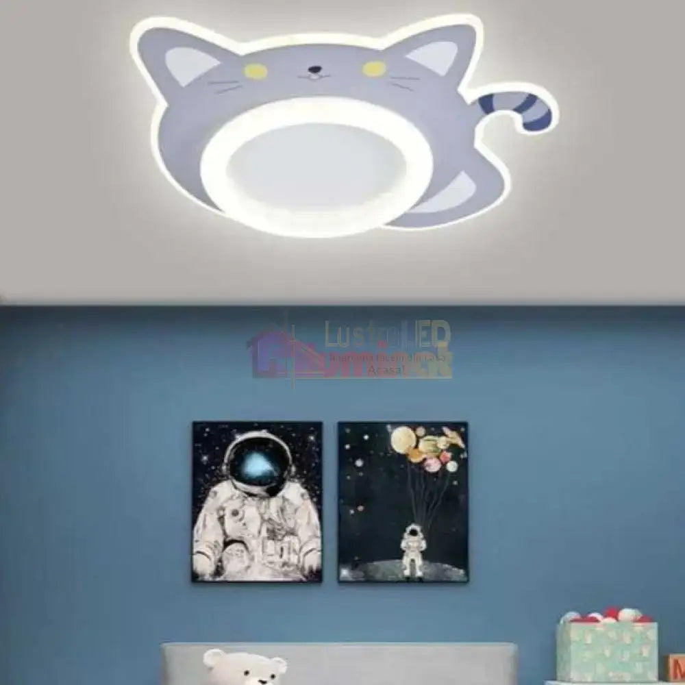 Lustra LED Kids Kitty Echivalent 360W Telecomanda lustreled.ro
