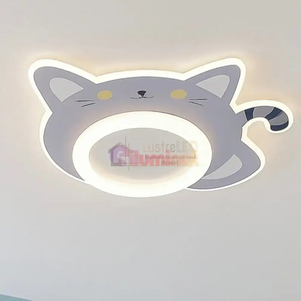 Lustra LED Kids Kitty Echivalent 360W Telecomanda lustreled.ro