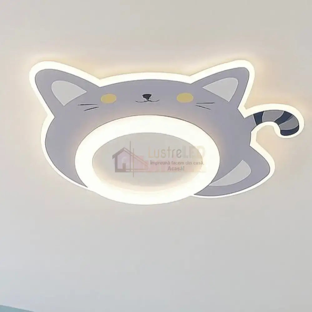 Lustra LED Kids Kitty Echivalent 360W Telecomanda 55CM / KIDS Lighting Fixtures