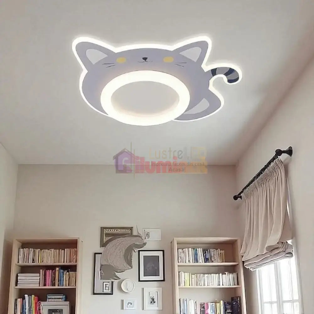 Lustra LED Kids Kitty Echivalent 360W Telecomanda lustreled.ro