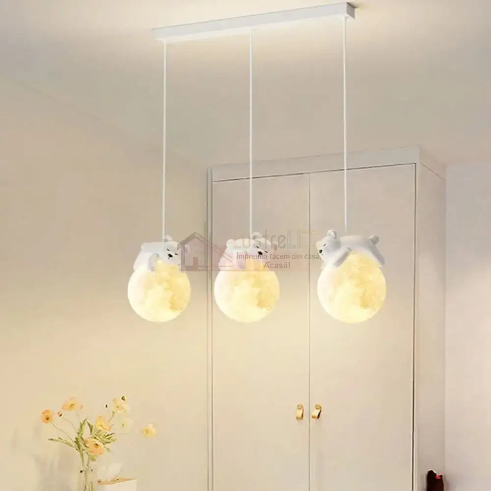 Lustra Led Kids Suspendata 3Xg9 Teddy Bears Lighting Fixtures