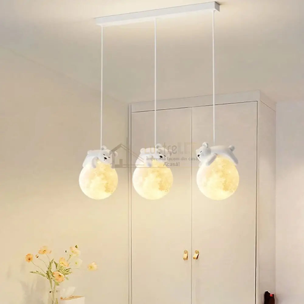 Lustra Led Kids Suspendata 3Xg9 Teddy Bears Lighting Fixtures