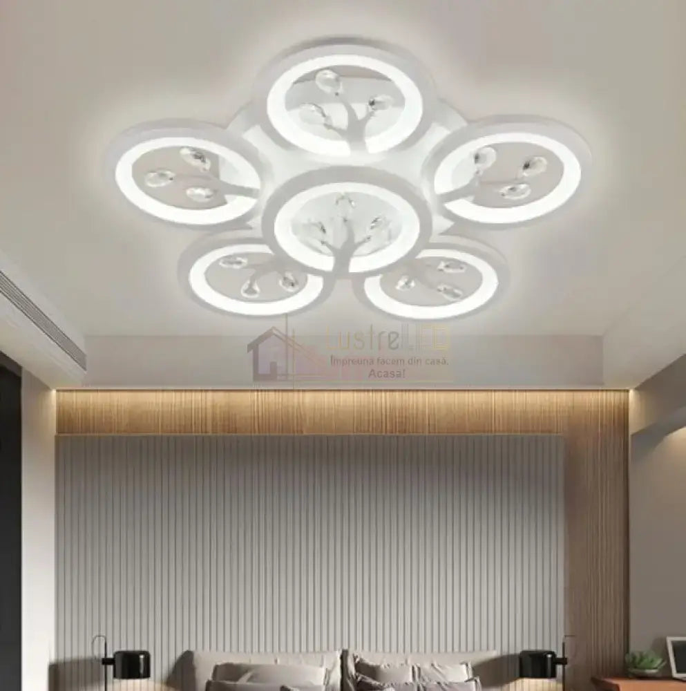 Lustra Led 144W Leaves Telecomanda Lighting Fixtures