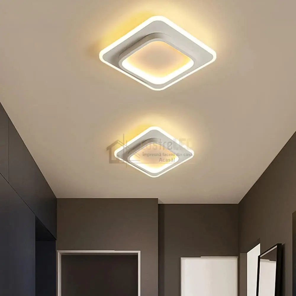 Lustra Led Loki Square Alb Echivalent 200W Lighting Fixtures