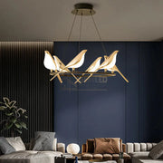 Lustra Led Luxury 6 Golden Swallow Lighting Fixtures