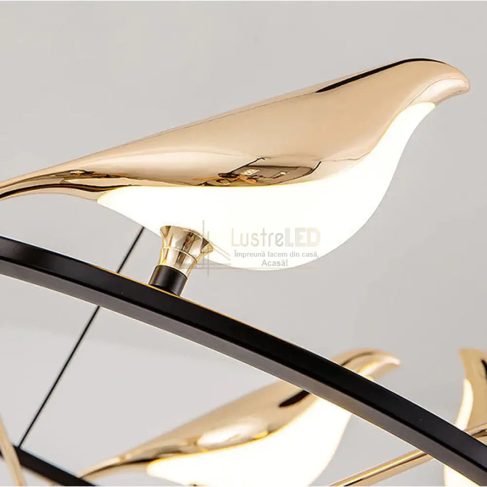 Lustra Led Luxury 6 Golden Swallow Lighting Fixtures