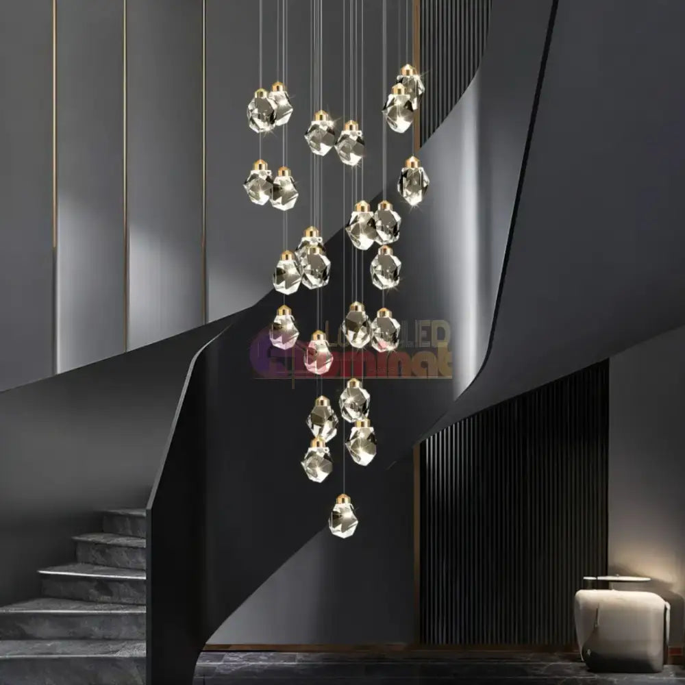 Lustra LED Luxury Crystal Flowing Diamonds lustreled.ro