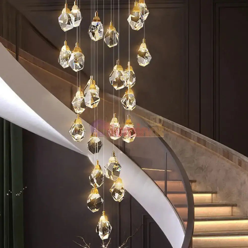 Lustra LED Luxury Crystal Flowing Diamonds lustreled.ro