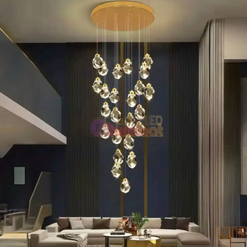 Lustra LED Luxury Crystal Flowing Diamonds