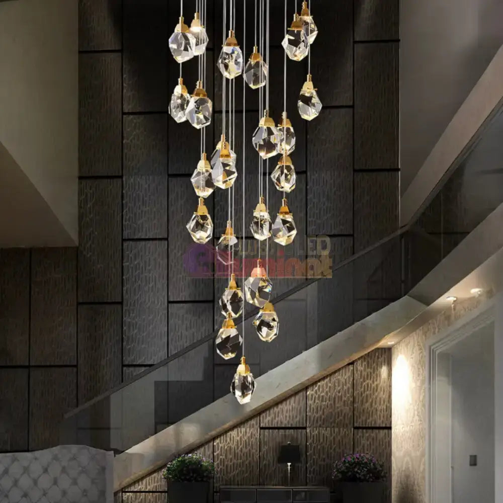 Lustra LED Luxury Crystal Flowing Diamonds lustreled.ro