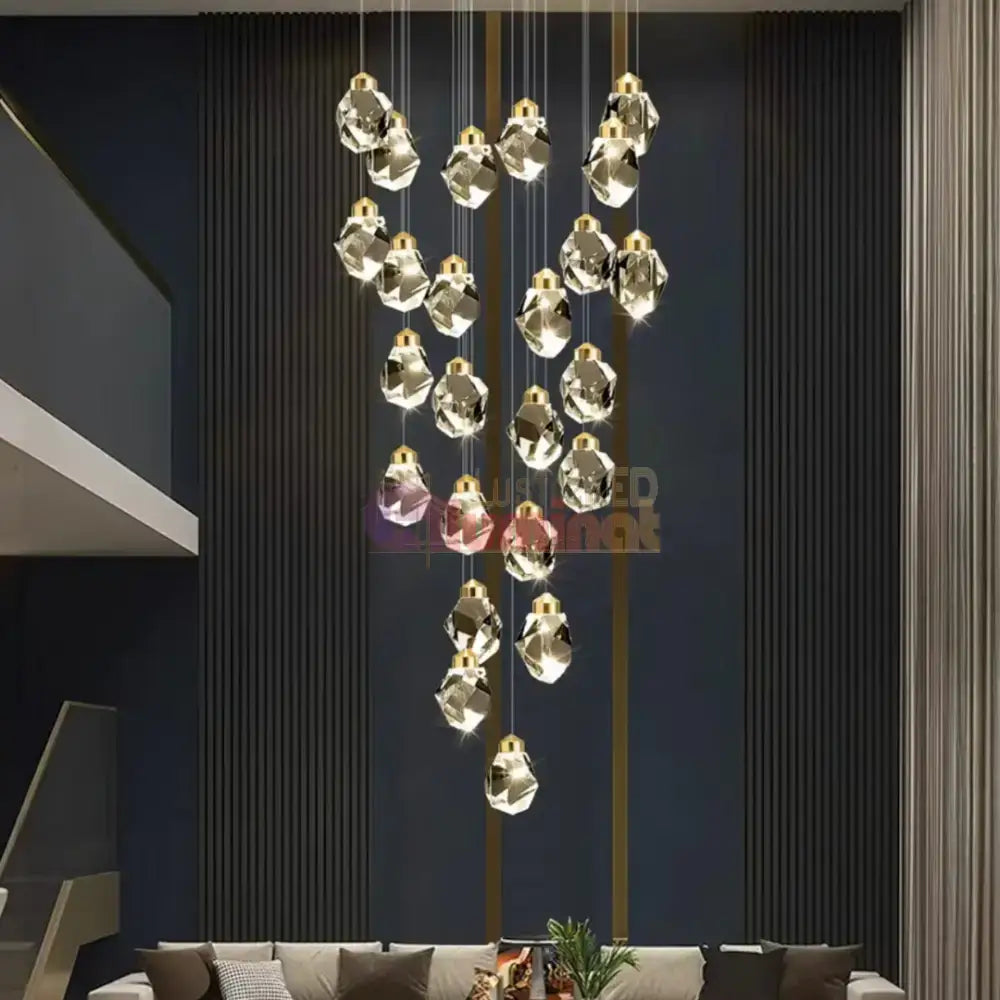 Lustra LED Luxury Crystal Flowing Diamonds lustreled.ro