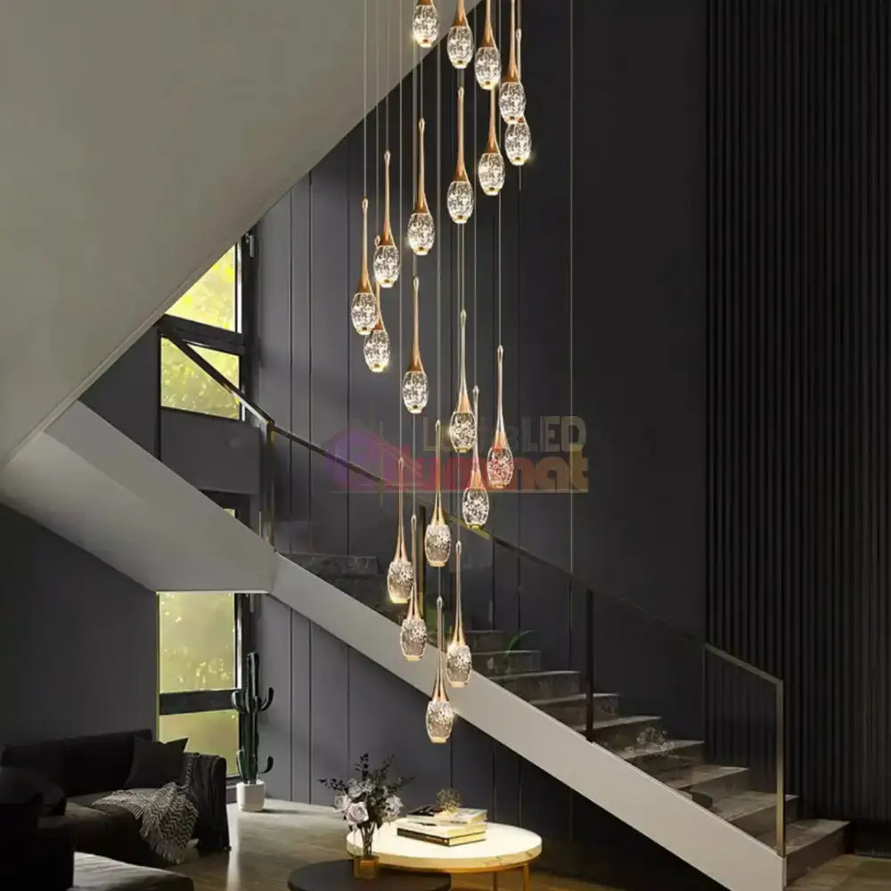 Lustra LED Luxury Crystal Flowing Tears lustreled.ro