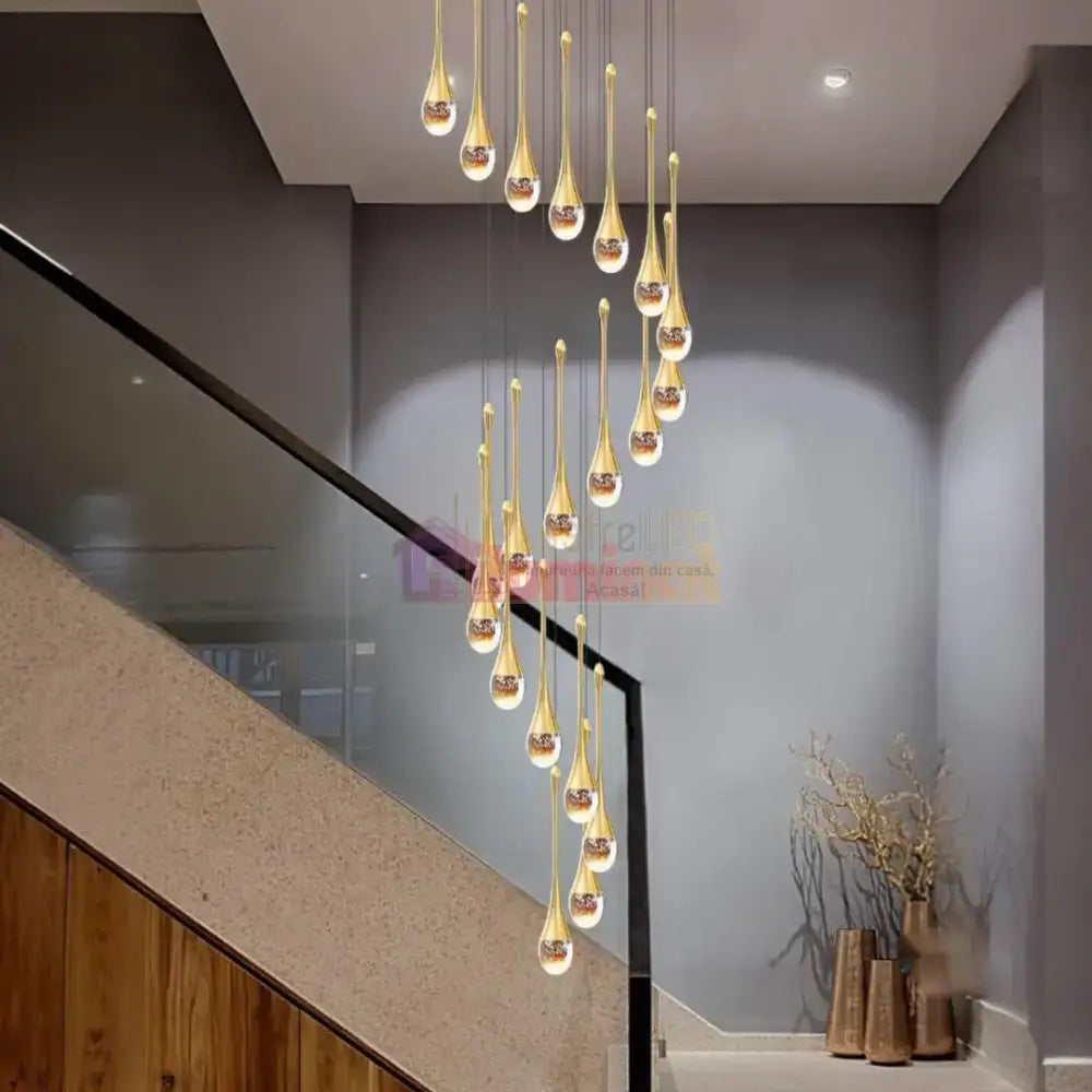 Lustra LED Luxury Crystal Flowing Tears lustreled.ro