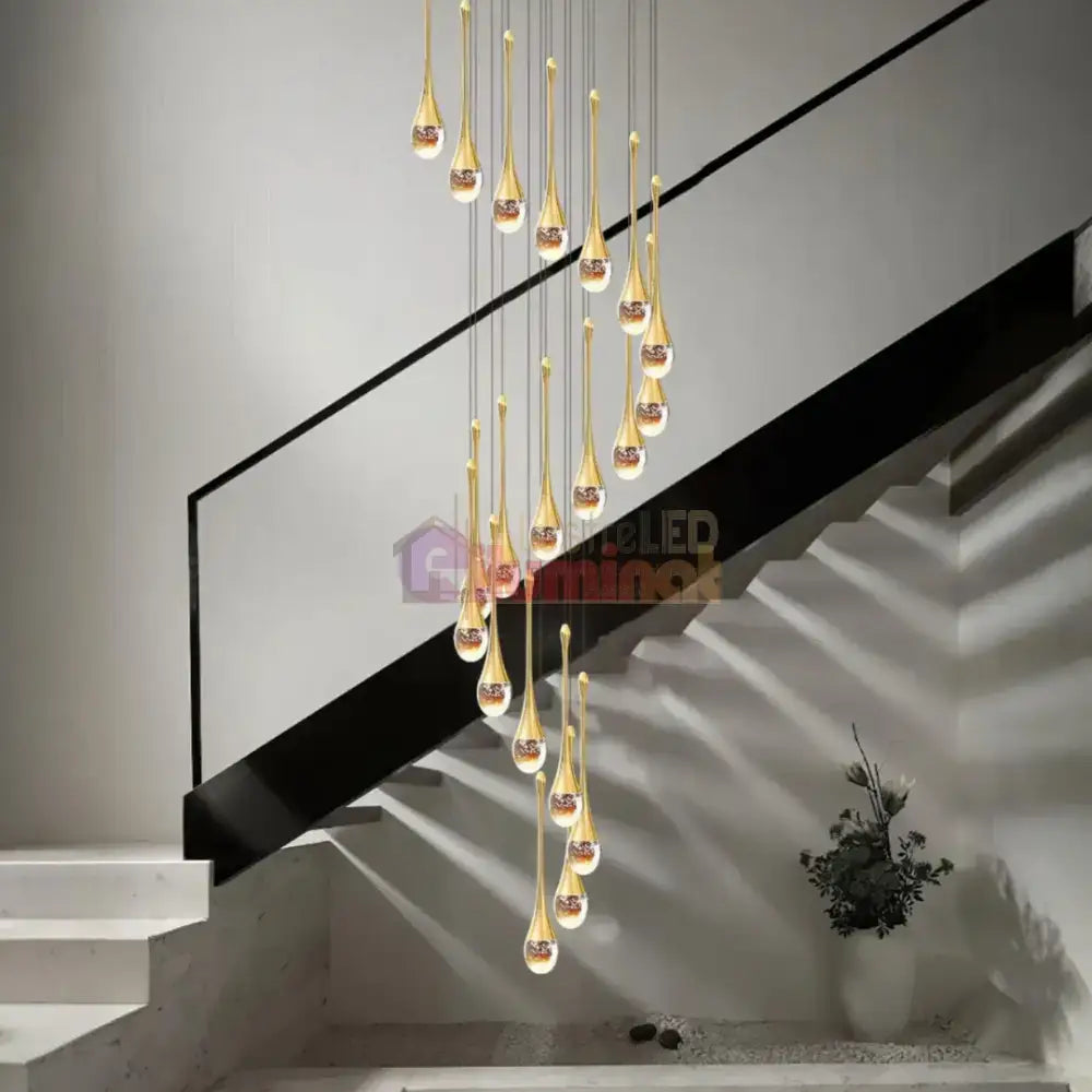 Lustra LED Luxury Crystal Flowing Tears lustreled.ro