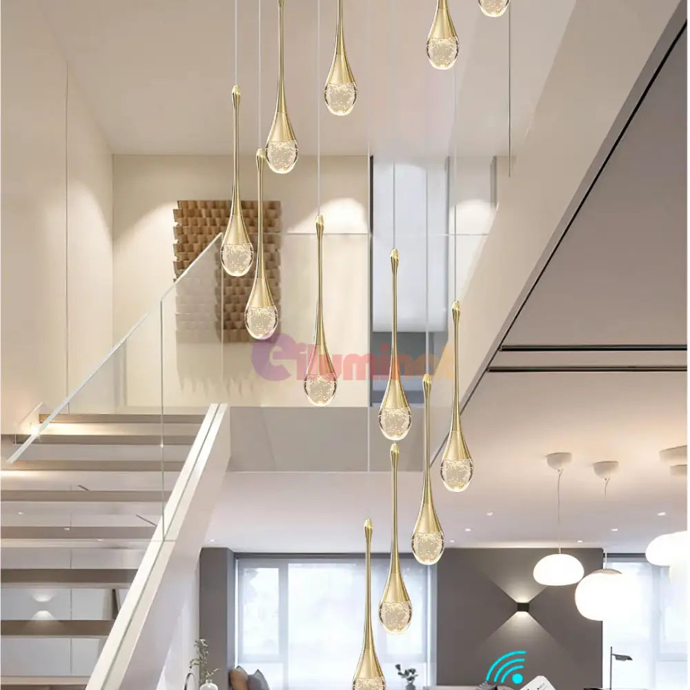Lustra LED Luxury Crystal Flowing Tears lustreled.ro