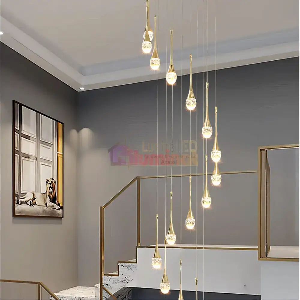 Lustra LED Luxury Crystal Flowing Tears lustreled.ro