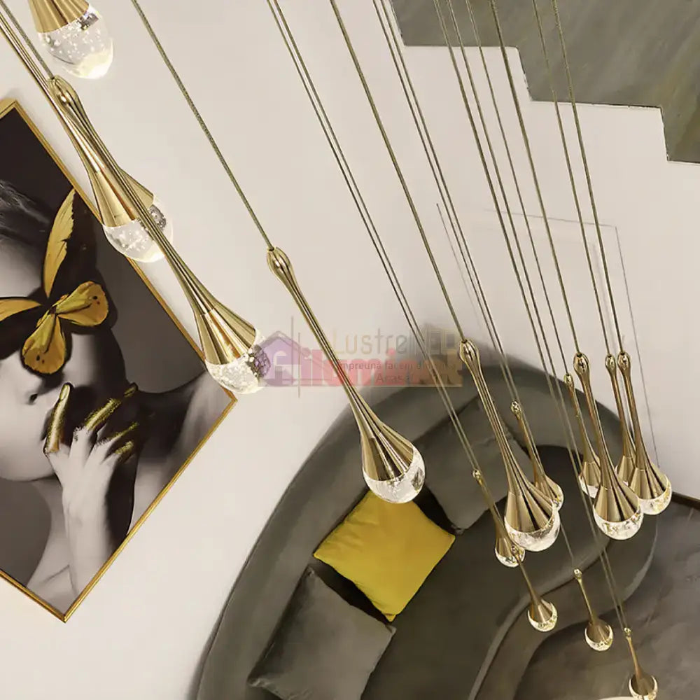 Lustra LED Luxury Crystal Flowing Tears lustreled.ro