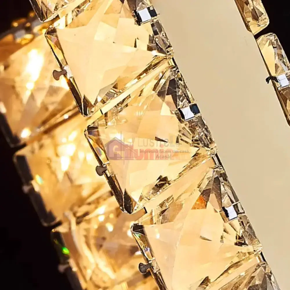 Lustra LED Luxury Crystal Golden Vianore lustreled.ro