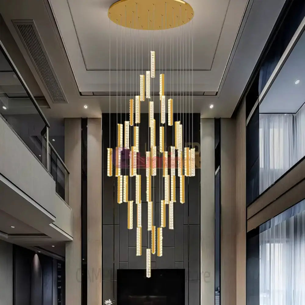 Lustra LED Luxury Crystal Golden Vianore lustreled.ro