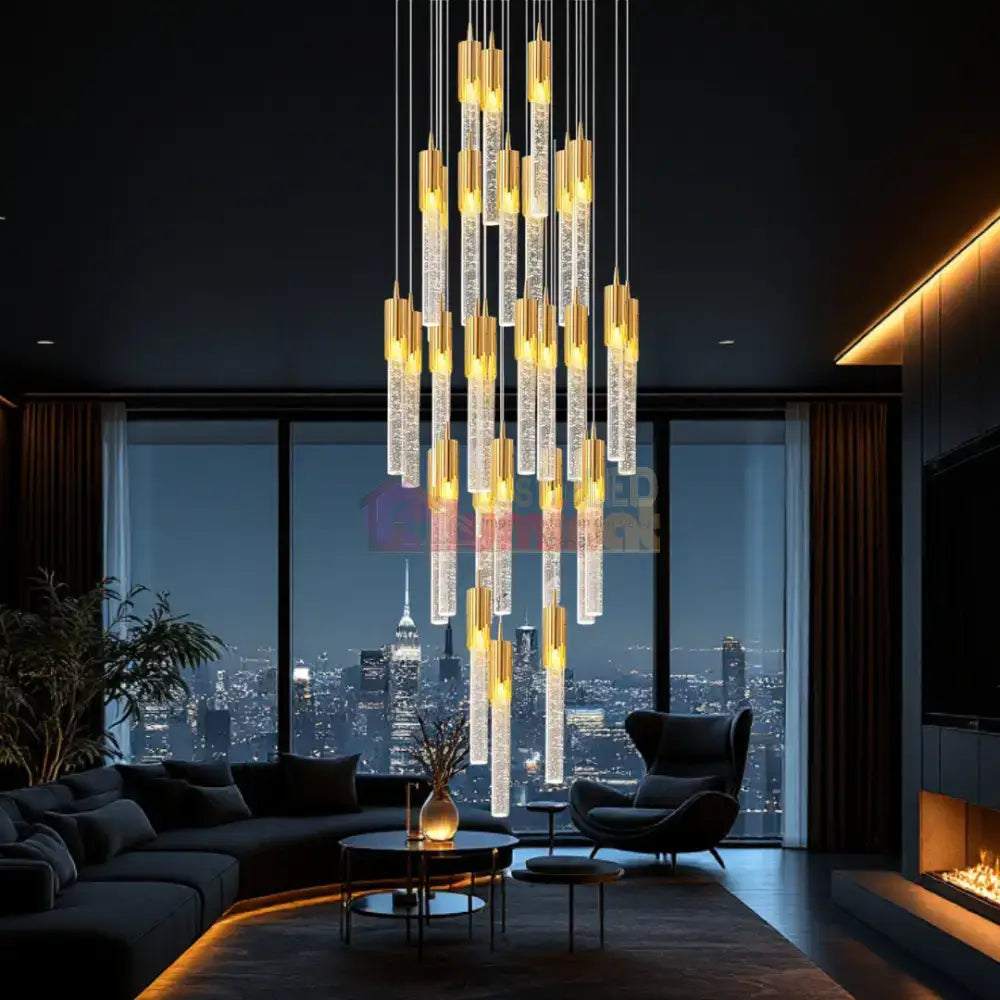 Lustra LED Suspendata Cristal Nuvella lustreled.ro