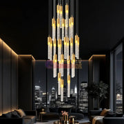 Lustra LED Suspendata Cristal Nuvella lustreled.ro