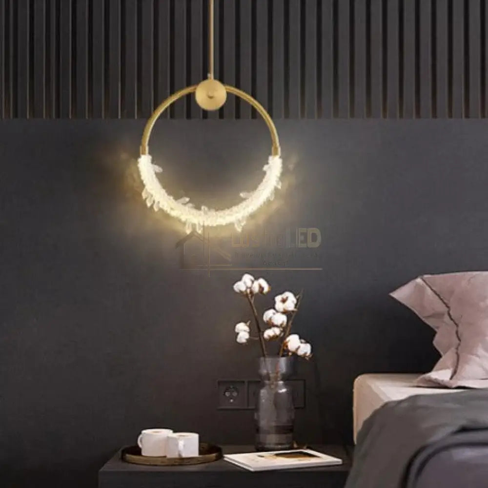 Lustra LED Luxury Gold Cristal Echivalent 150W lustreled.ro