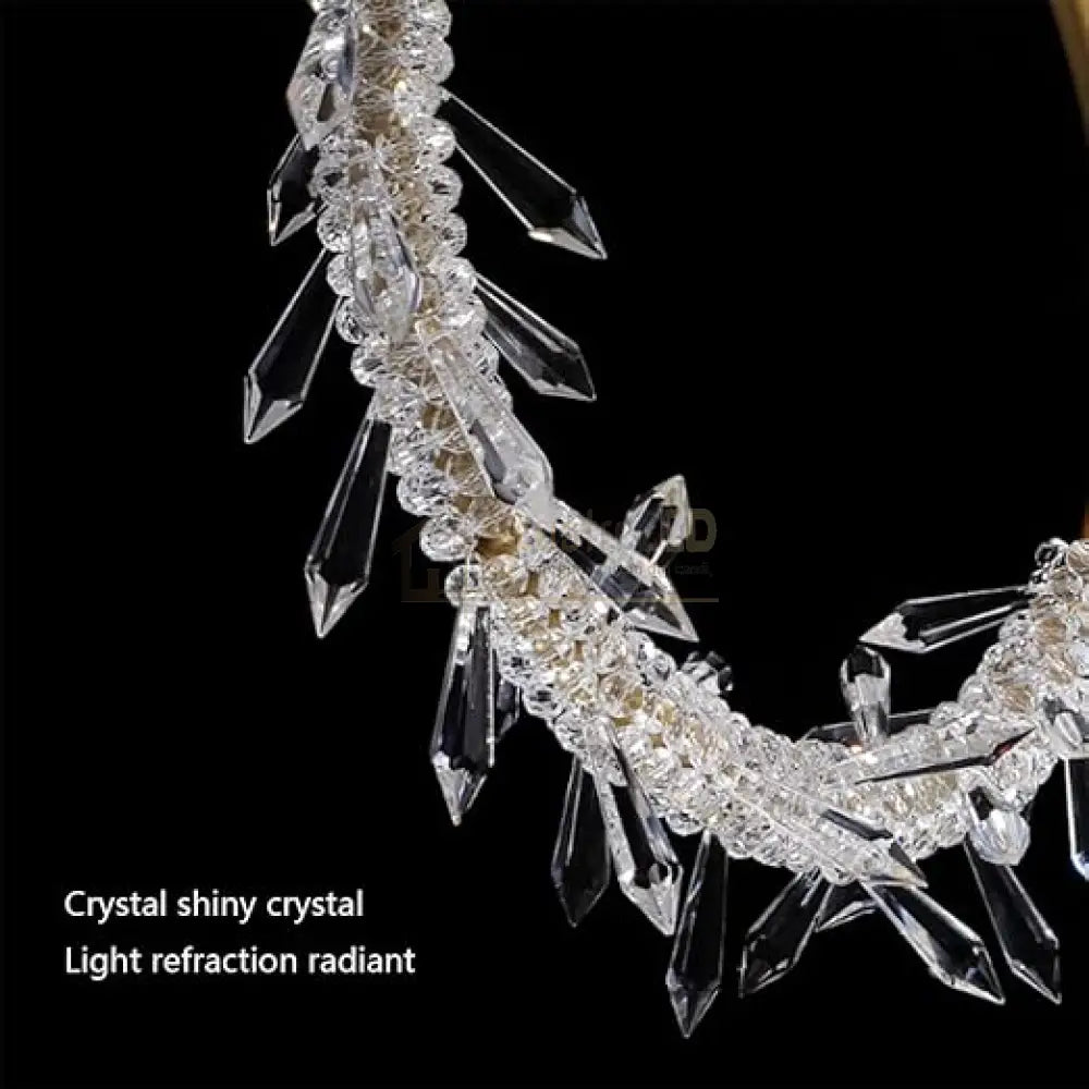 Lustra LED Luxury Gold Cristal Echivalent 150W lustreled.ro