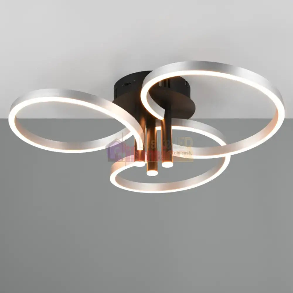 Lustra LED Luxury ShineShift Black+Silver Echivalent 500W lustreled.ro