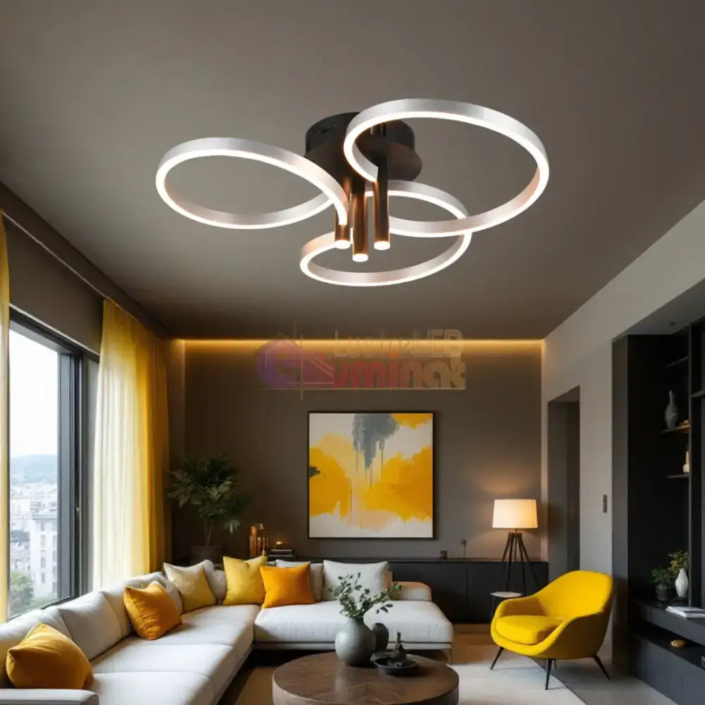 Lustra LED Luxury ShineShift Black+Silver Echivalent 500W lustreled.ro