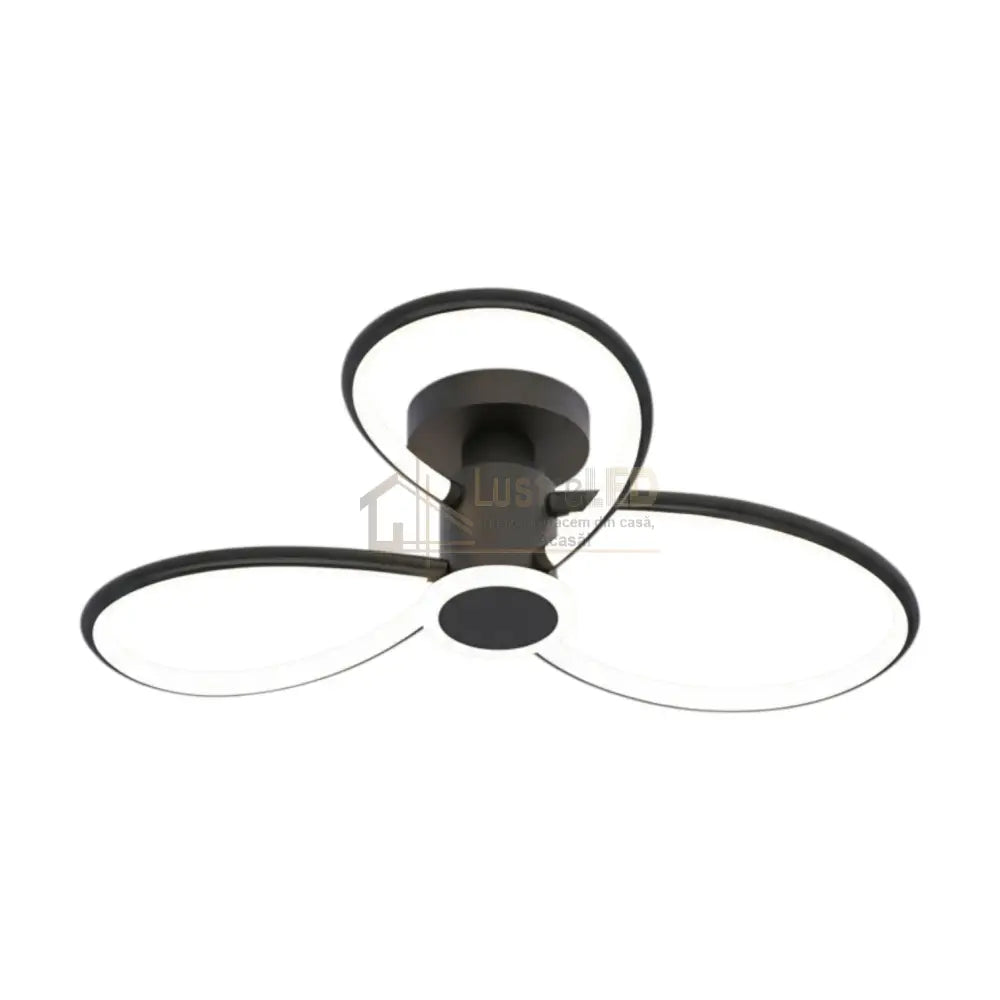 Lustra LED Lymon Neagra Echivalent 480W Telecomanda NEAGRA Lighting Fixtures