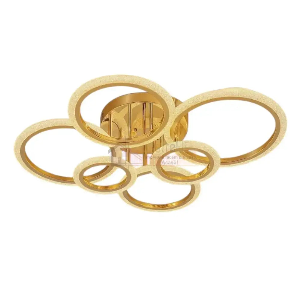 Lustra LED Maxi Brevia Gold 4 + 2 Circle Echivalent 800W AURIE / CIRCLE DESIGN Lighting Fixtures