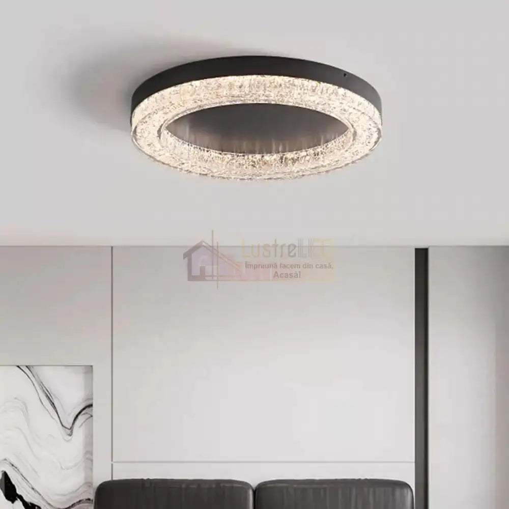 Lustra LED MESA Circle Echivalent 350W Telecomanda NEAGRA / CIRCLE DESIGN Lighting Fixtures