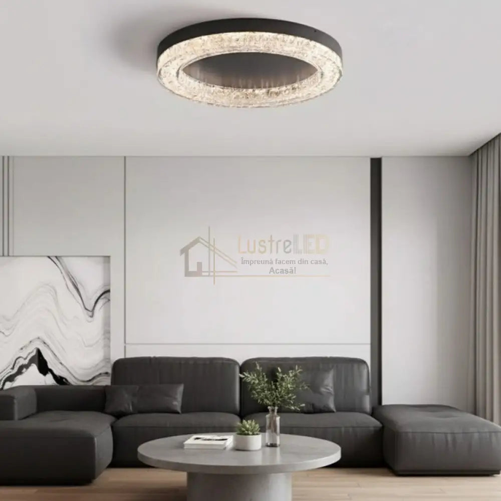Lustra LED MESA Circle Echivalent 350W Telecomanda NEAGRA / CIRCLE DESIGN Lighting Fixtures