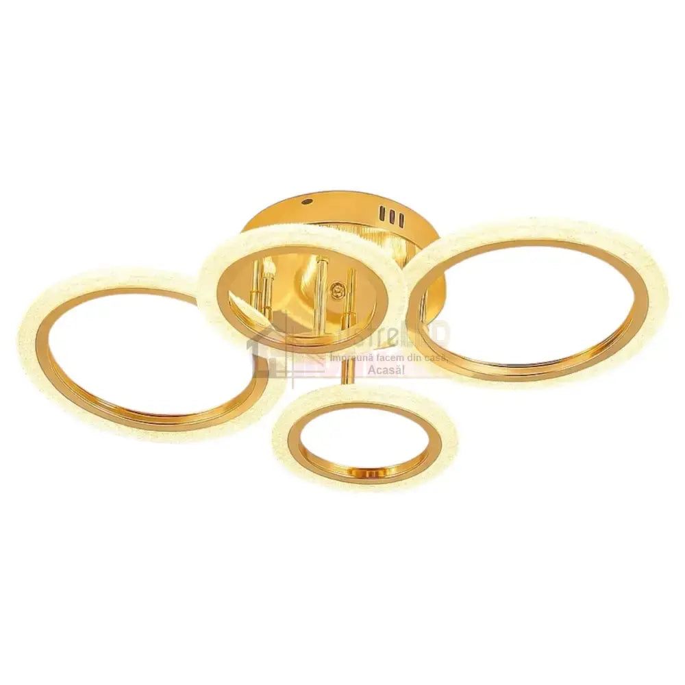 Lustra LED Mini Brevia Gold 2 + 2 Circle Echivalent 400W Telecomanda AURIE / CIRCLE DESIGN Lighting Fixtures