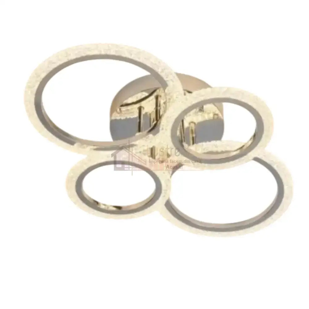 Lustra LED Mini Brevia Silver 2 + 2 Circle Echivalent 400W Telecomanda ARGINTIE / CIRCLE DESIGN Lighting Fixtures