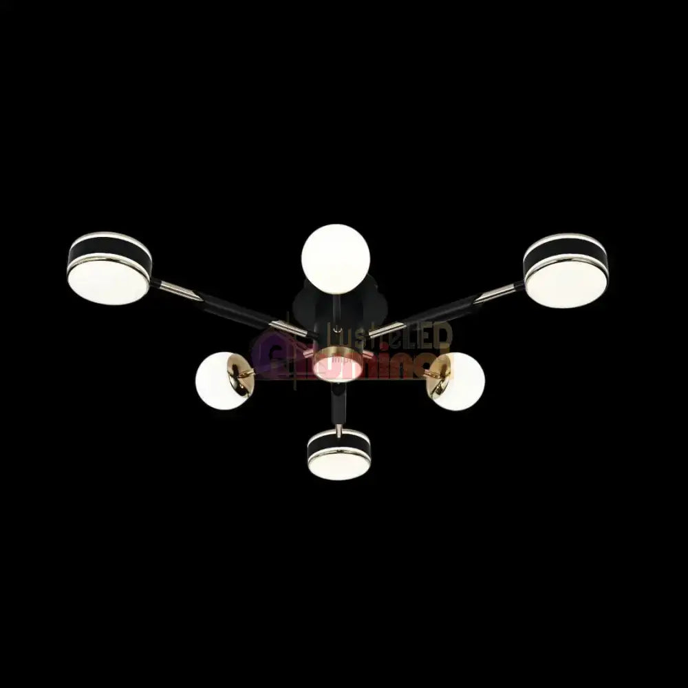 Lustra LED Mini Fenora Black Echivalent 300W Telecomanda lustreled.ro