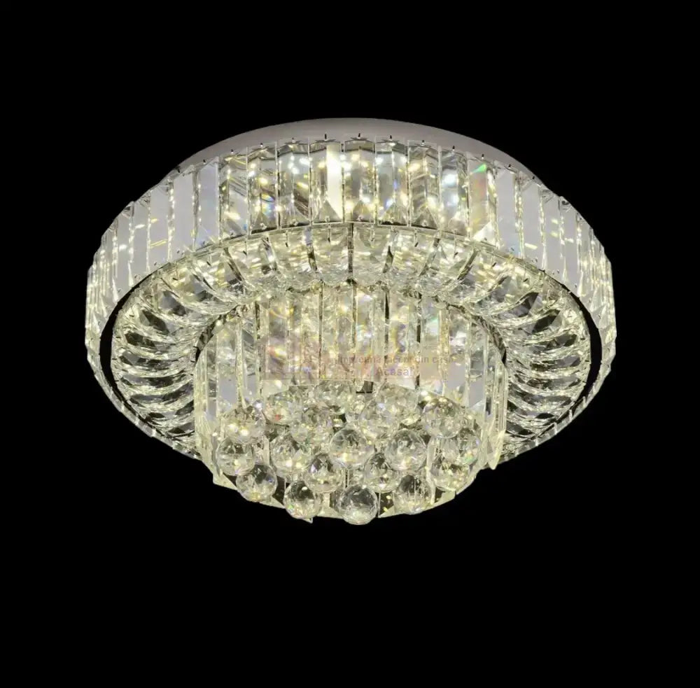 Lustra LED Mini Klyra CRISTAL Echivalent 400W Telecomanda CHROME / 40CM / CRISTAL Lighting Fixtures