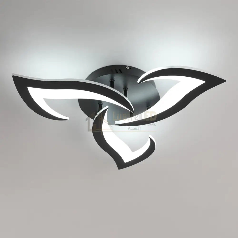 Lustra LED Mini Narcisse Black Echivalent 250W Telecomanda Lighting Fixtures