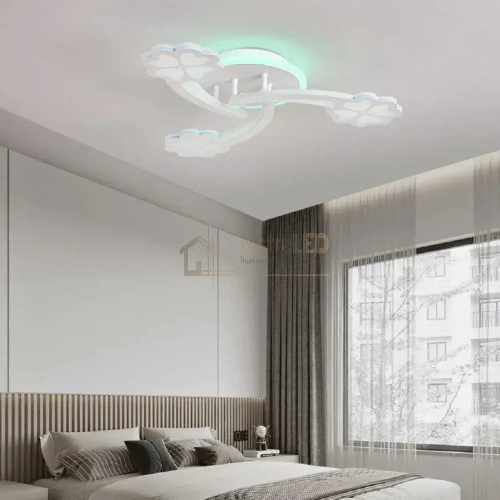 Lustra LED Mini SPRING RGB Echivalent 400W Telecomanda FLOWER DESIGN / 60CM / ALBA Lighting Fixtures