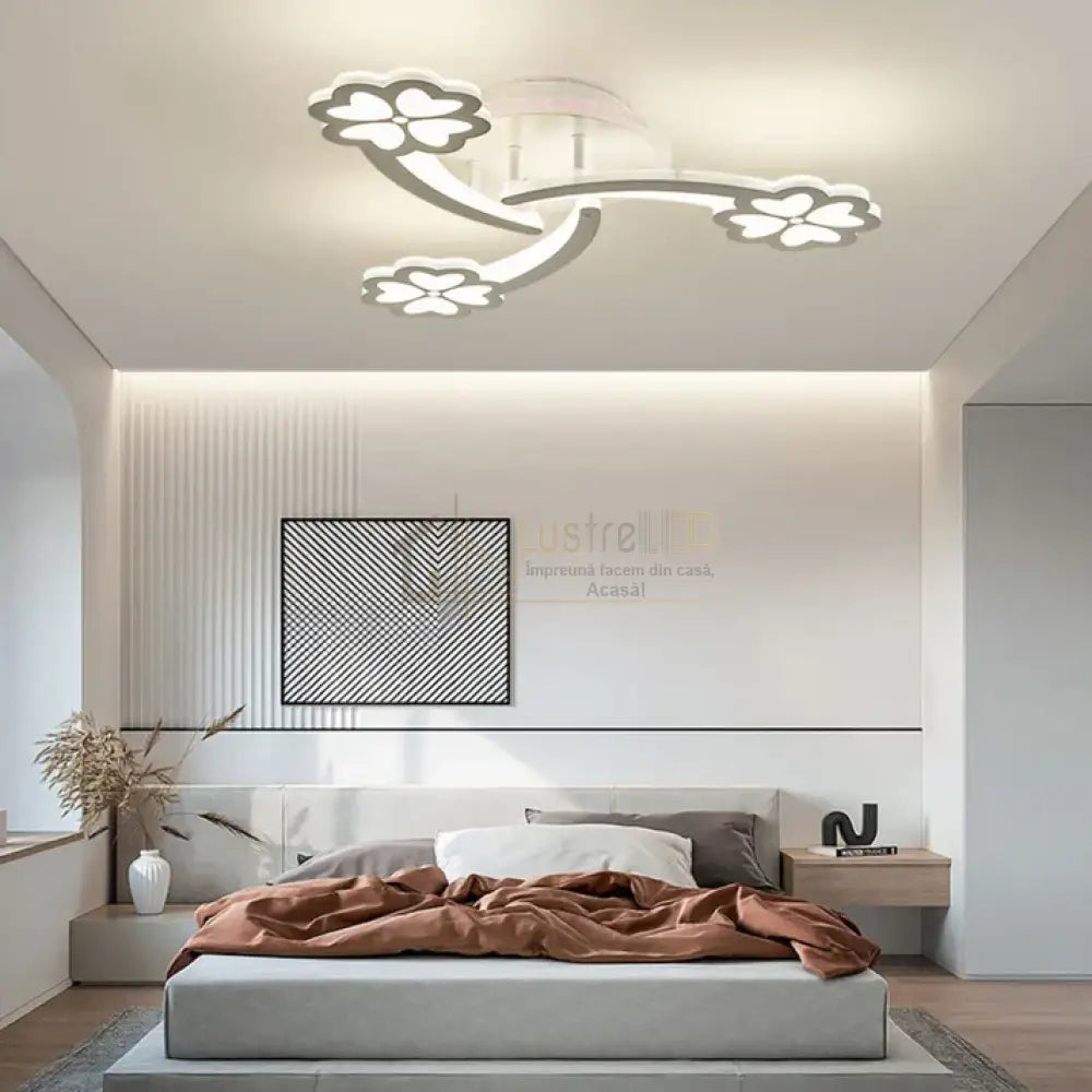 Lustra LED Mini SPRING RGB Echivalent 400W Telecomanda FLOWER DESIGN / 60CM / ALBA Lighting Fixtures