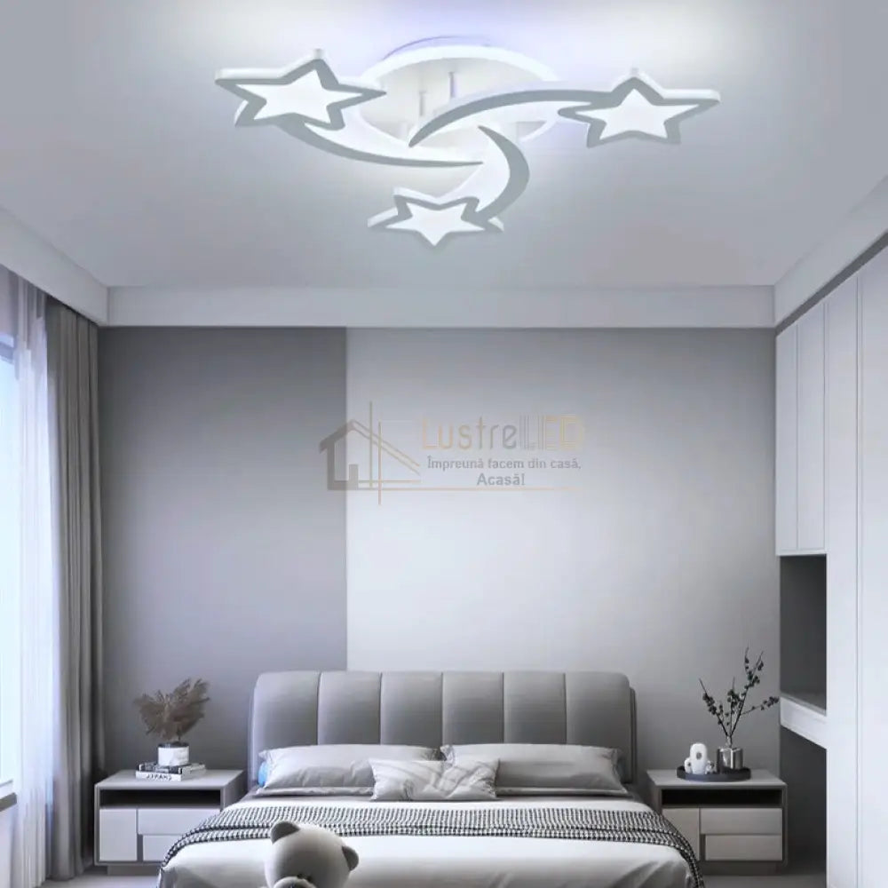 Lustra Led Mini Star Rgb Design Echivalent 400W Telecomanda Lighting Fixtures