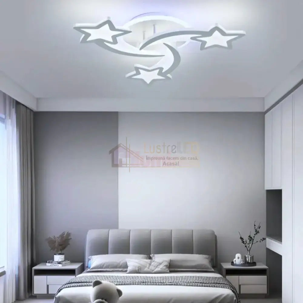 Lustra Led Mini Star Rgb Design Echivalent 400W Telecomanda Lighting Fixtures