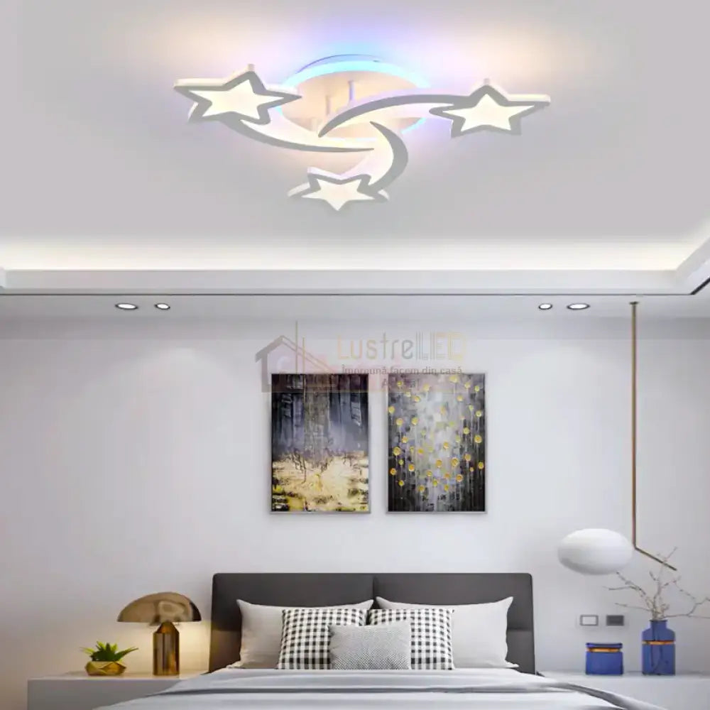 Lustra Led Mini Star Rgb Design Echivalent 400W Telecomanda Lighting Fixtures