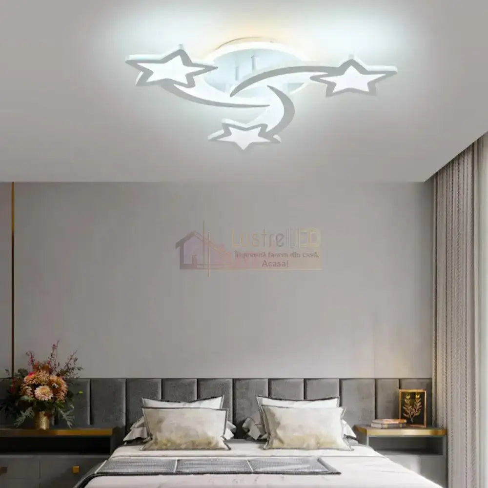 Lustra Led Mini Star Rgb Design Echivalent 400W Telecomanda Lighting Fixtures