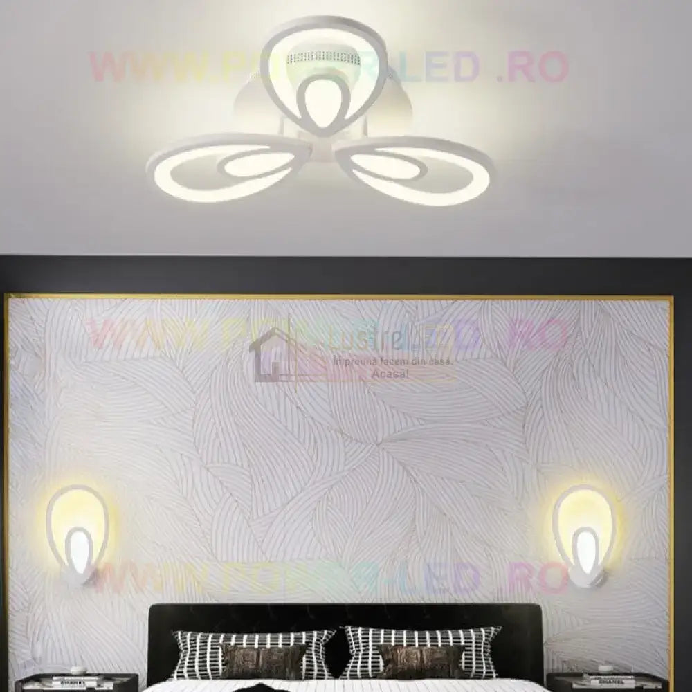 Lustra Led 72W Mini Tears Echivalent 300W Telecomanda Lighting Fixtures