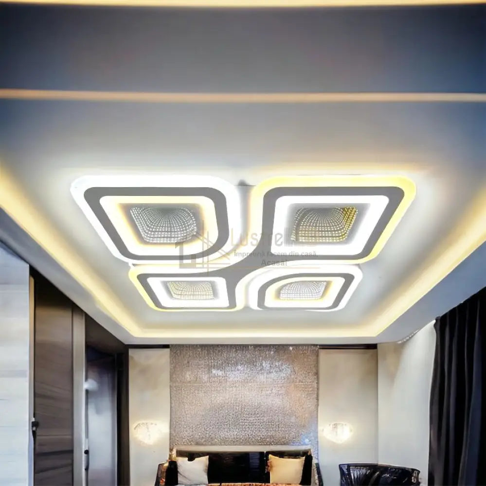 Lustra Led Mirror Molly Echivalent 600W Telecomanda Lighting Fixtures