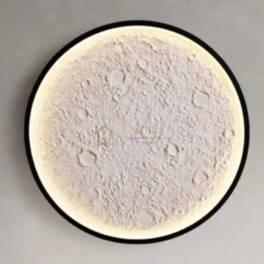 Lustra LED MOON Neagra Echivalent 240W lustreled.ro