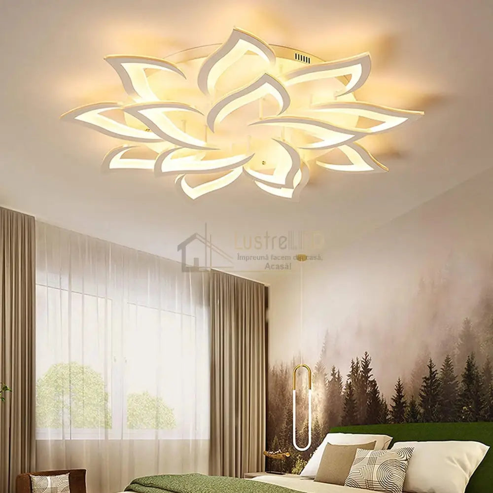 Lustra Led Narcisse Gigant Telecomanda Echivalent 1200W Ceiling Light Fixtures