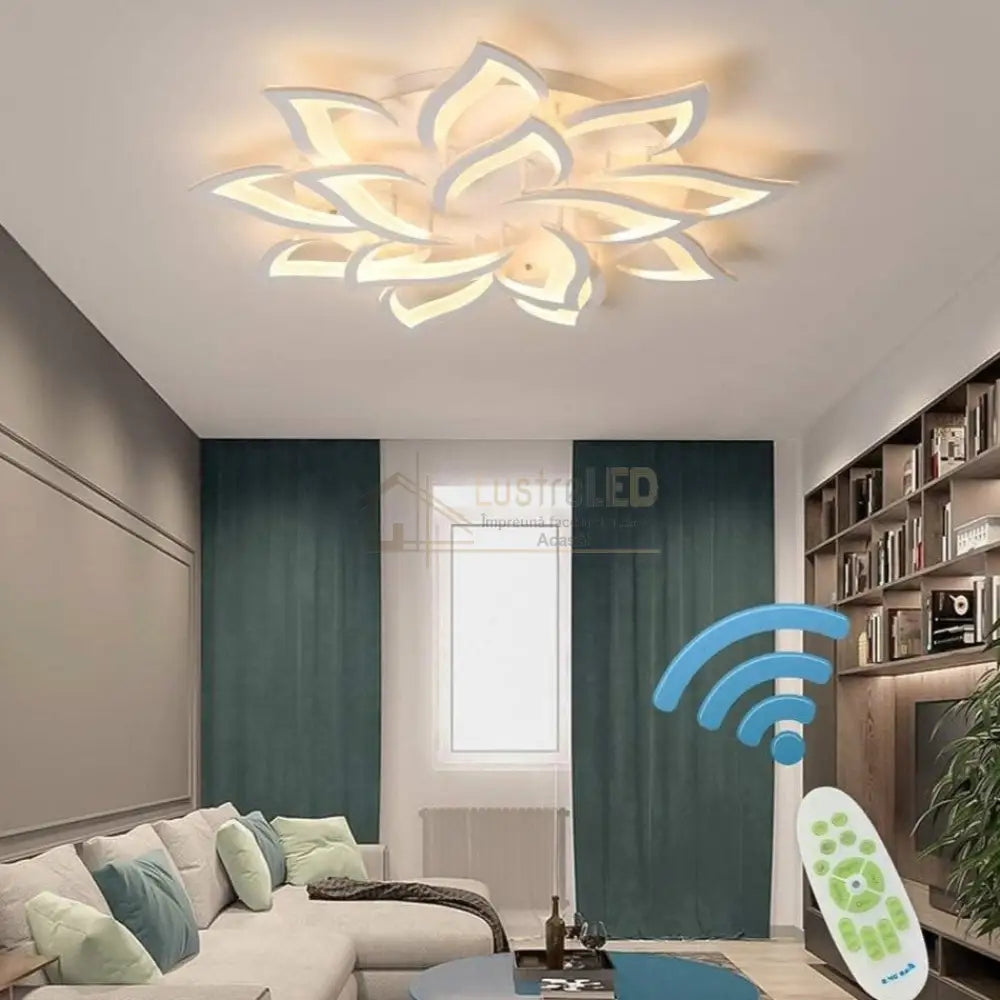 Lustra Led Narcisse Gigant Telecomanda Echivalent 1200W Ceiling Light Fixtures